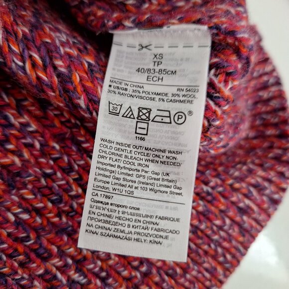 Banana Republic Marled Pink and Purple Knit Crew Neck Sweater - Picture 7 of 7